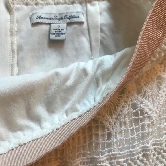 American Eagle AEO Crochet Zip Back Mini Skirt 0 - Picture 6 of 6